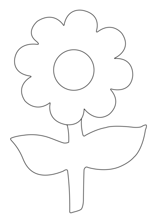 Fleur 035 - Coloriages fleurs, fruits et légumes - Coloriages - 10doigts.fr